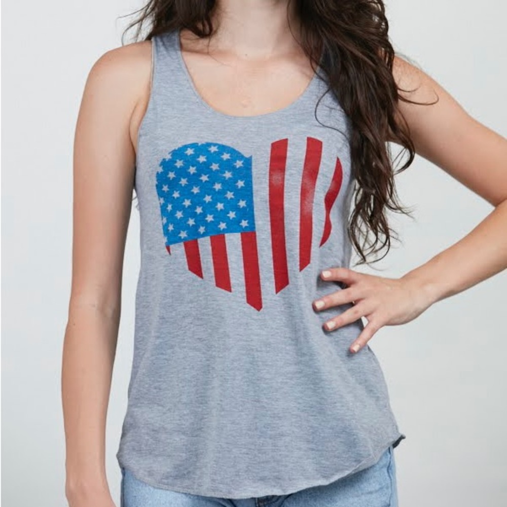 American flag heart tank-4th of July outfit idea!
